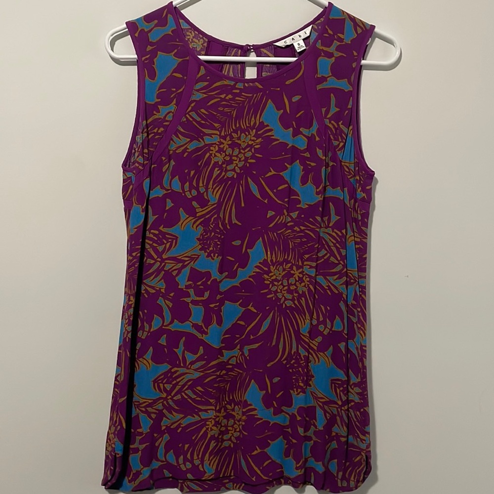 CAbi Sleeveless Blouse Size Small